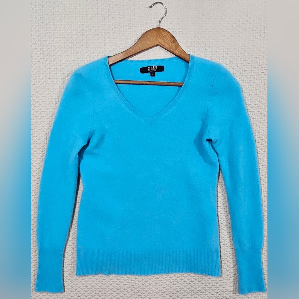 Alex Marie Light Blue V-Neck Sweater